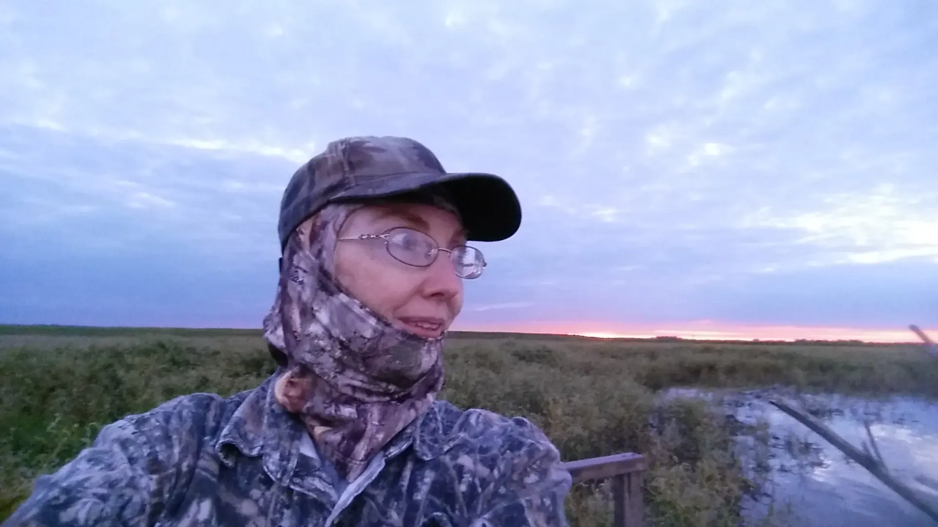 Author's Mom after a limit of teal on opening day.