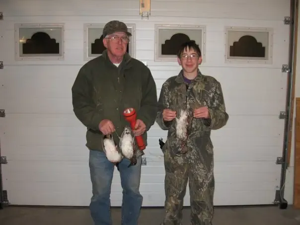 Marcus with a teal he shot on a public land duck hunt in Nebraska