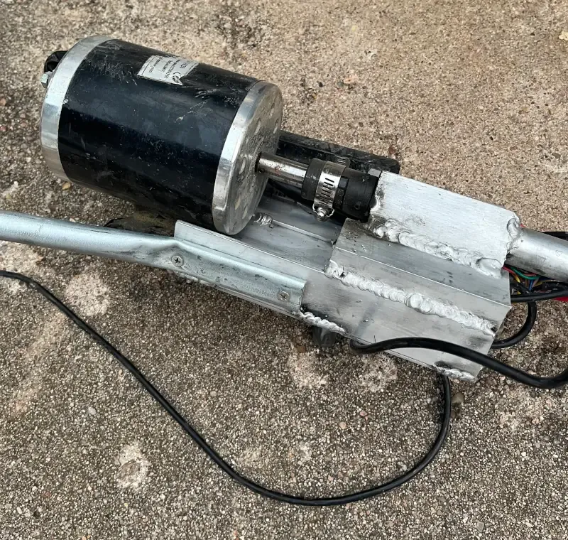 Homemade electric mud motor with a fixed shaft coupler