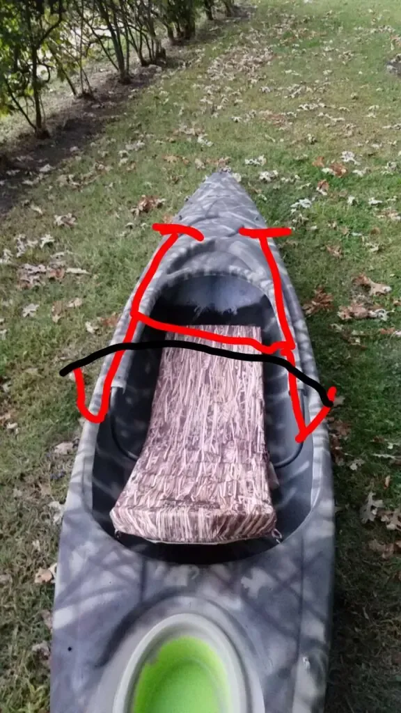 Kayak duck blind rear flip open hatch